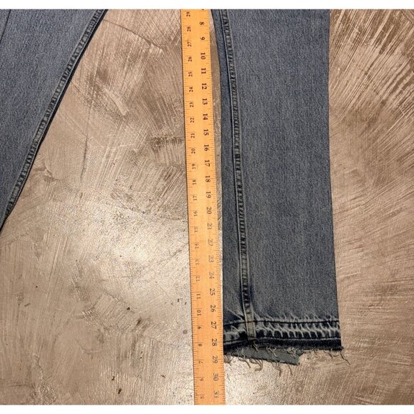 LAMBERT / Levis Up-Cycled Distressed Re-Purposed Lambert Womens Jeans 26 Blue De - Picture 11 of 12